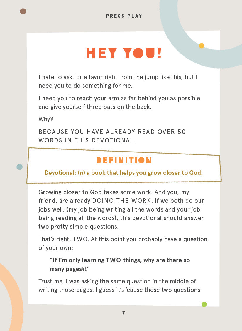 Press Play: An 8-Week Devotional Experience for Kids (Copy)